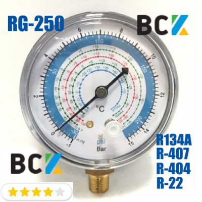 Манометр RG-250 Н.Д. під фреон R22 R134 R404 R-407 низька сторона для фреонових холодильних систем Китай Манометр RG-250 Н.Д. під фреон R22 R134 R404 R-407 низька сторона для фреонових холодильних систем Китай