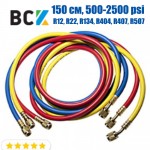 Шланг зарядний 150 см, 500-2500 psi ICE LOONG CH-500-150 (3шт), 1/4-1/4 - для R12, R22, R134, R404, R407, R507