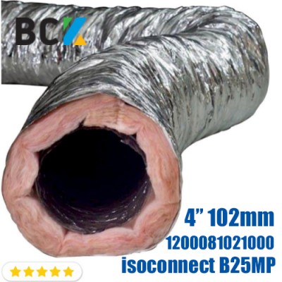 Повітропровід гнучкий ізольований 4" 102мм 10м. Isoconnect B25MP Голандія минеральная вата d100 для вентиляції і кондиціонування